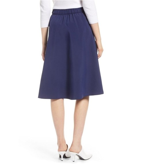 Halogen A-Line Midi Skirt Navy Peacoat - Picture 2 of 6